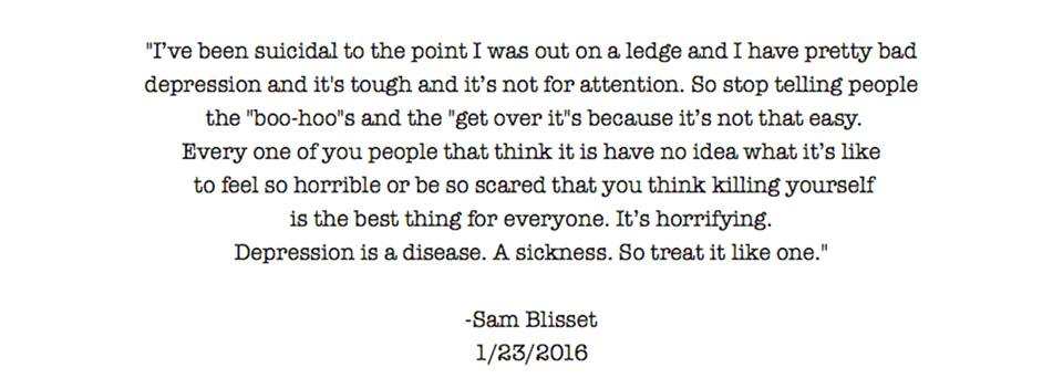 quote from Sam Blisset